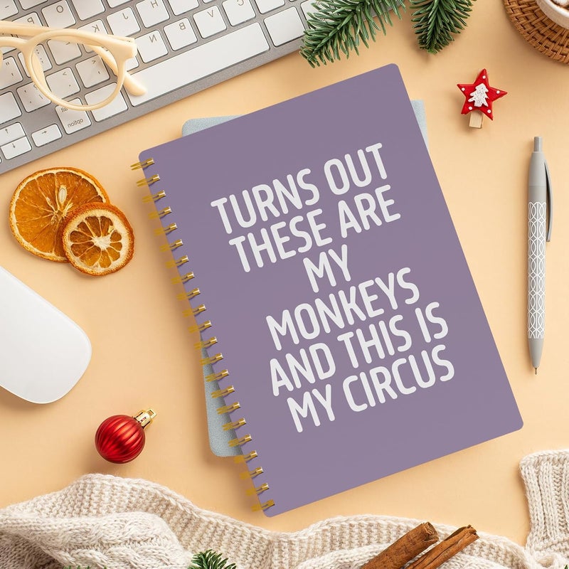 EKGJW Funny Notebooks for Work,Purple Aesthetic Journal, Funny Boss Day Gifts, Boss Gifts for Men Women, Funny Gifts for Boss, Boss Office Decor, Spiral Notebook 5.5x8.3 Inch - Image 4